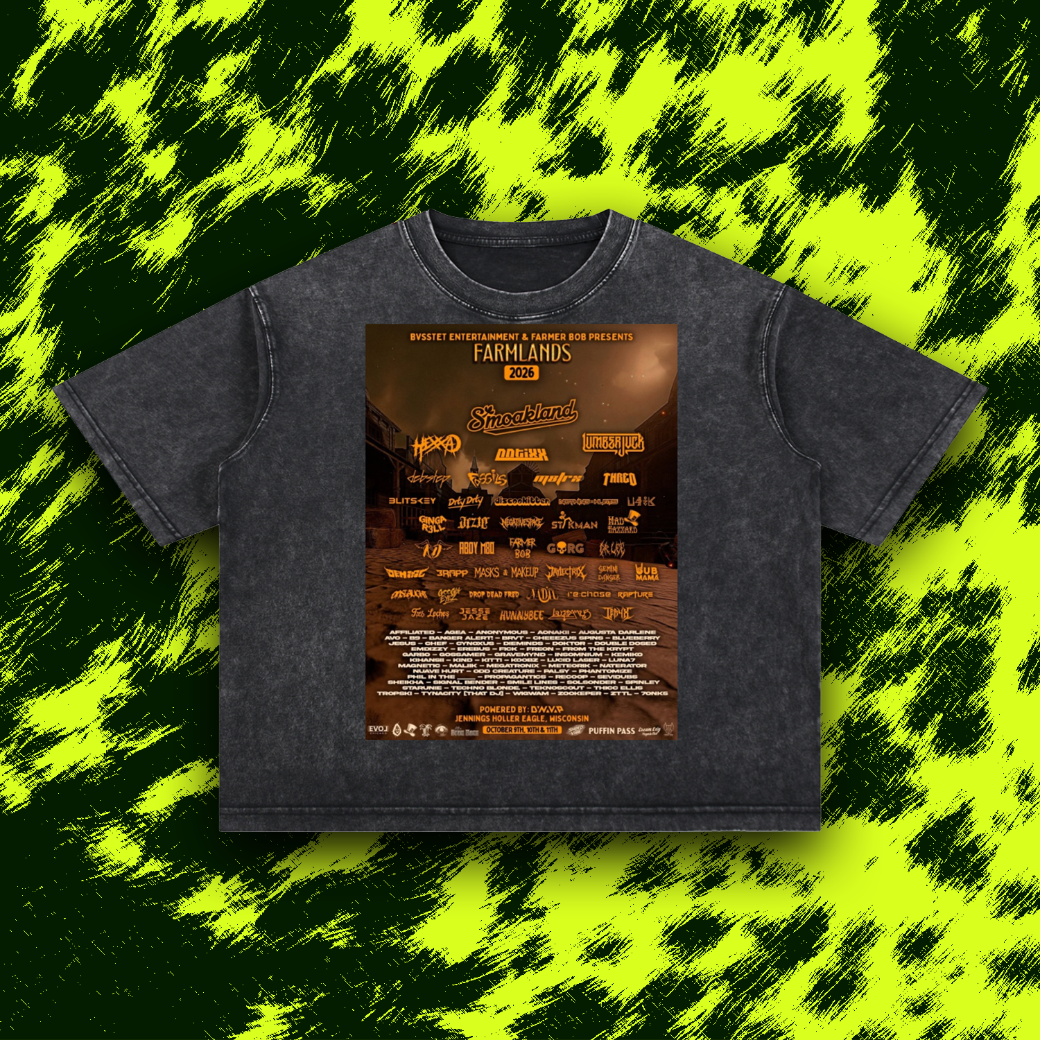 Farm Fresh Flyer Mineral Wash Boxy Cotton T-Shirt