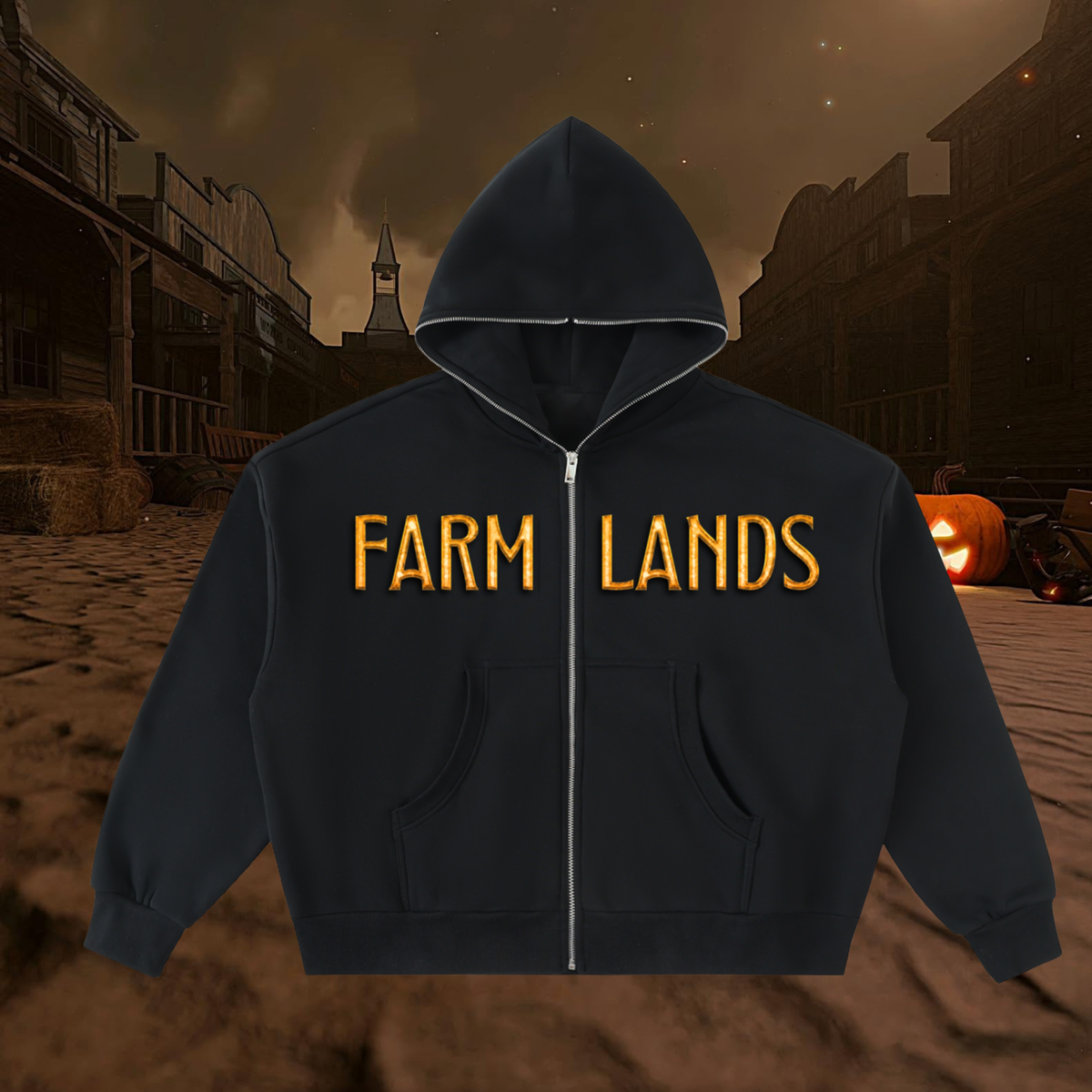 Fleeced Full-Zip Boxy Hoodie