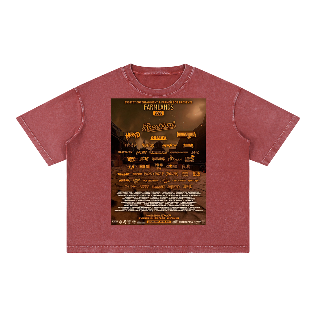 Farm Fresh Flyer Mineral Wash Boxy Cotton T-Shirt