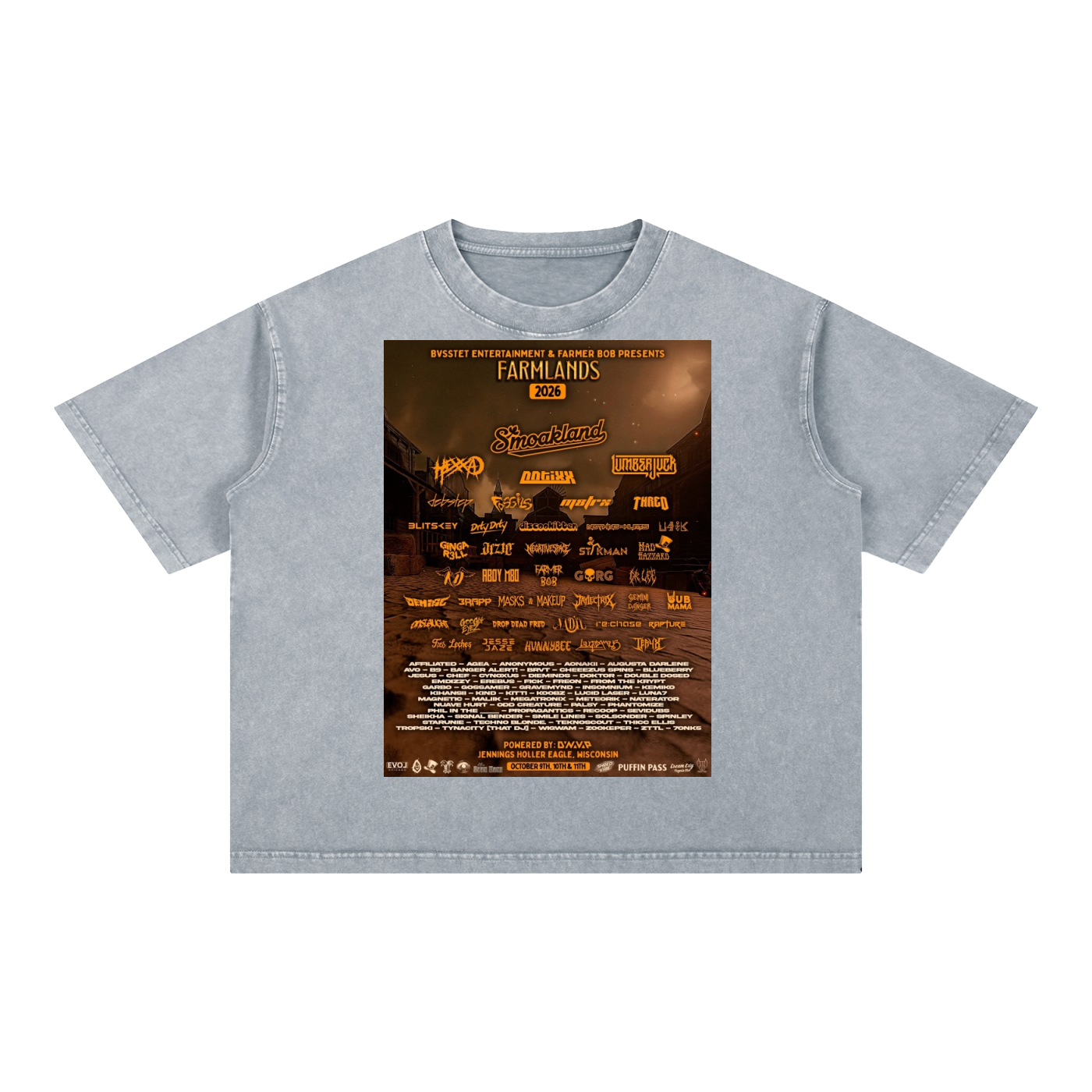 Farm Fresh Flyer Mineral Wash Boxy Cotton T-Shirt