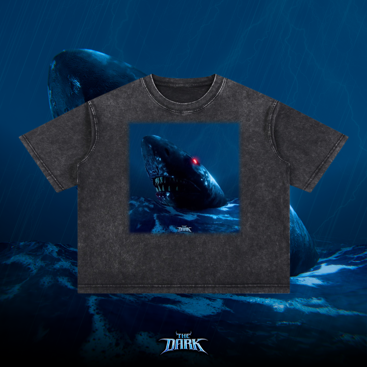The Dark Cover Art Mineral Wash Boxy Cotton T-Shirt