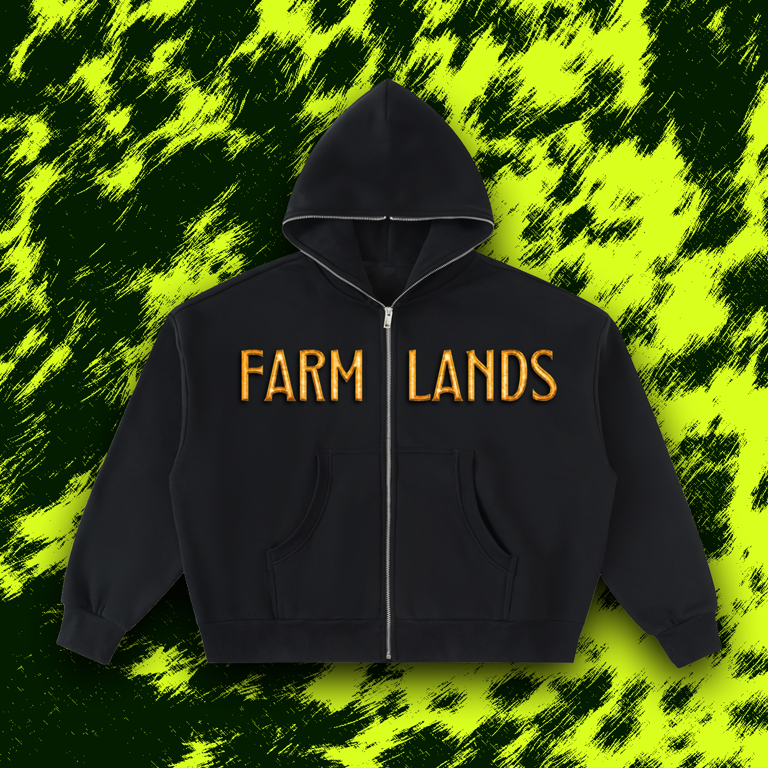 Fleeced Full-Zip Boxy Hoodie
