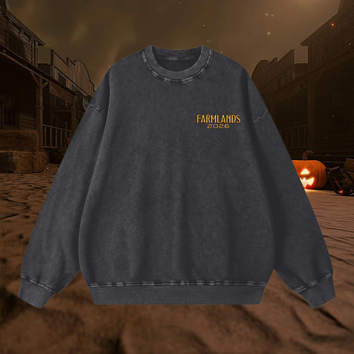 FarmLands 2026Snow Washed Oversized Crewneck