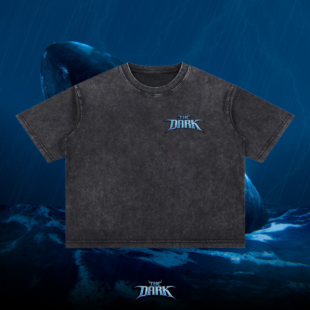 The Dark Mineral Wash Boxy Cotton T-Shirt
