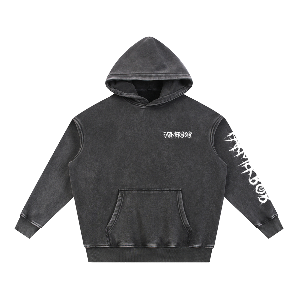 Wanted Snow Wash Fleece Oversize Hoodie