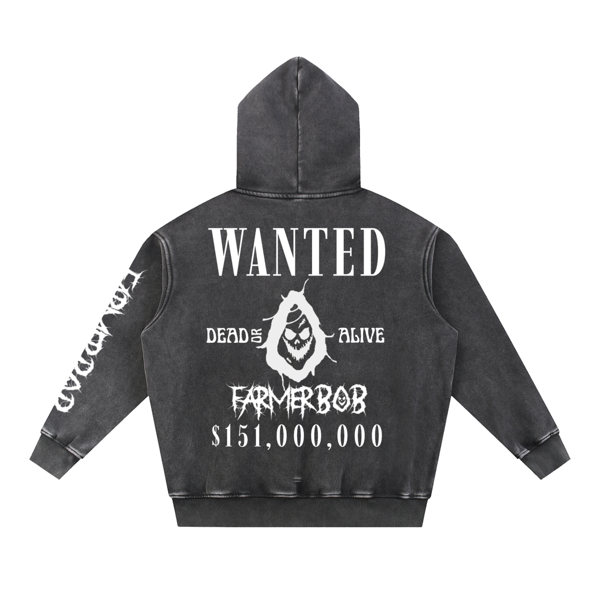 Wanted Snow Wash Fleece Oversize Hoodie