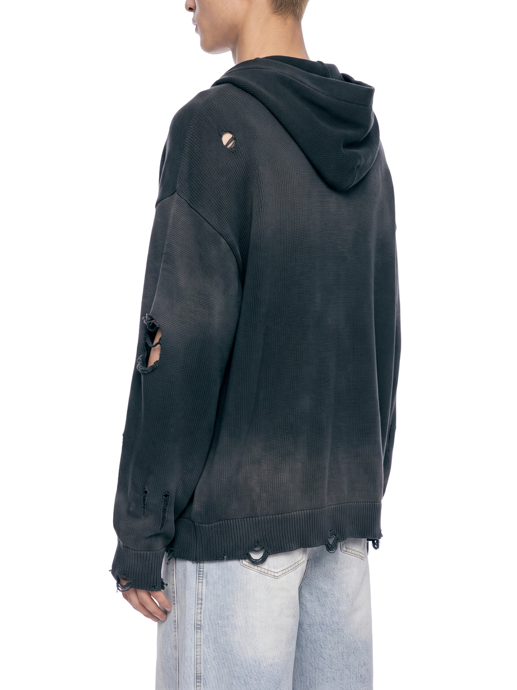 Farm Fresh Unisex Distressed Full Zip Sweater