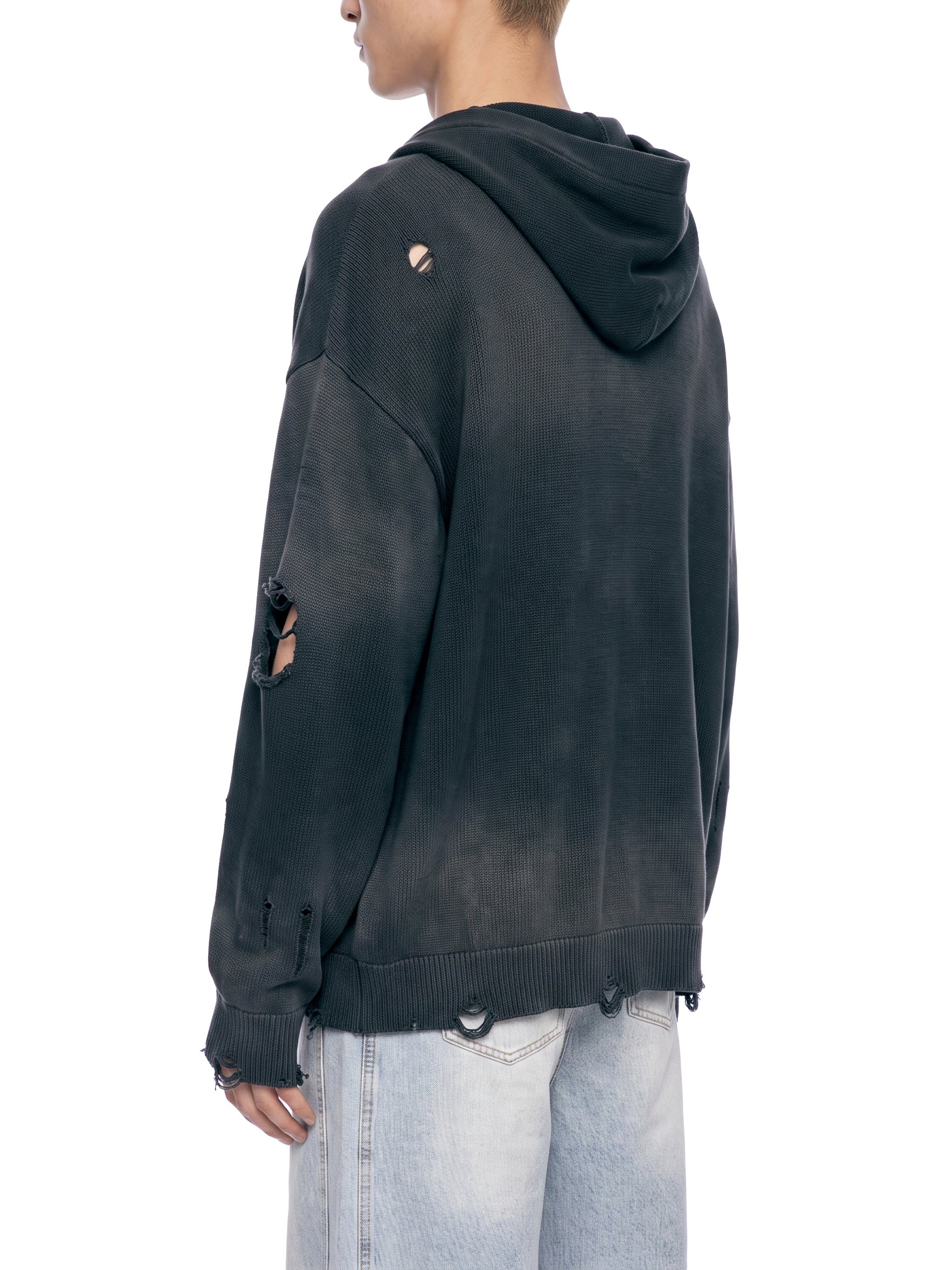 Farm Fresh Unisex Distressed Full Zip Sweater